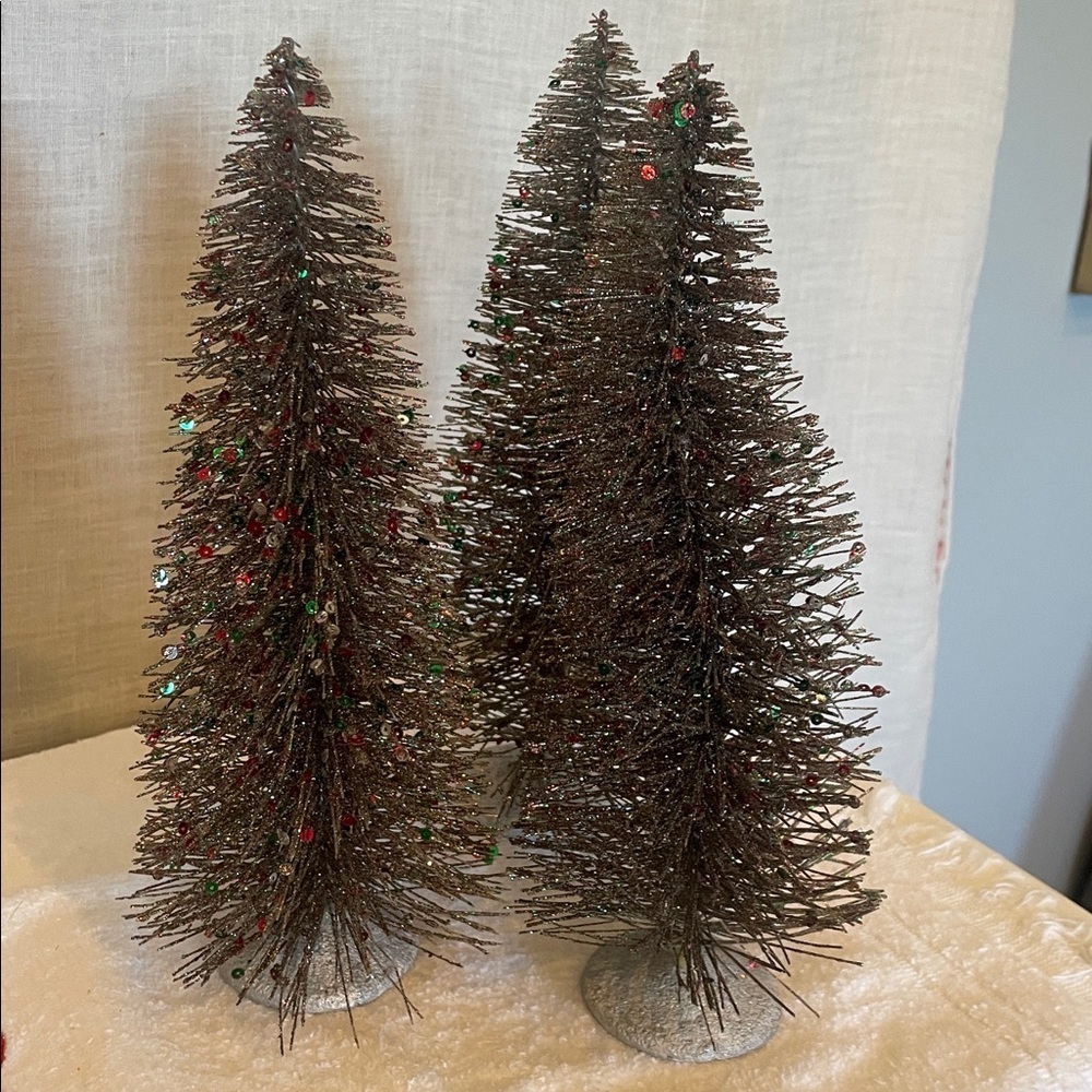 Festive Bottlebrush Miniature Christmas Trees